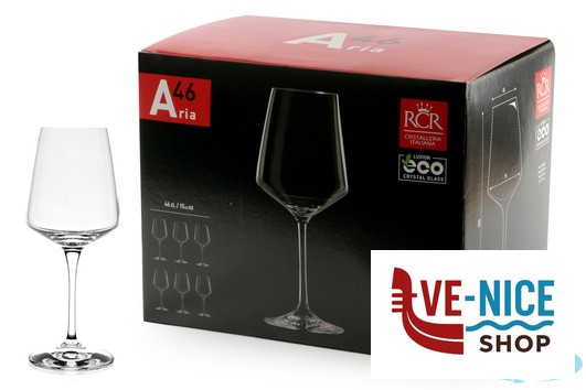 vetro ARIA - CONFEZIONE 6 CALICI VINO CL 46 25325020206 RCR CRISTALLERIA ITALIANA - immagine 3