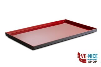 0 ASIA PLUS-VASSOIO MELAMINA INT. ROSSO LUCIDO ESTERNO NERO LUCIDO GN 1/1 CM 53X32,5 H.3 15455 APS ASSHEUER POTT GMBH E CO KG