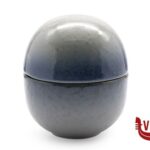 ceramica ATLANTIS-COPPETTA UOVO CON COPERCHIO CM.12,5 H.14 IN GRES PORCELLANATO IMPORT TAVOLA PROFESSIONAL