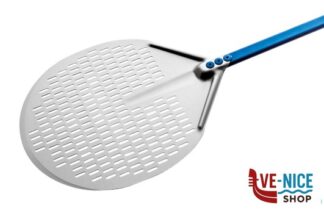 cucina AZZURRA - PALA PIZZA ALLUMINIO TONDA FORATA CM.33 MANICO CM 150 A-32F GI METAL