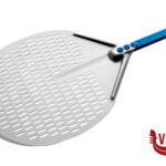 cucina AZZURRA - PALA PIZZA ALLUMINIO TONDA FORATA CM.36 MANICO CM 150 A-37F GI METAL