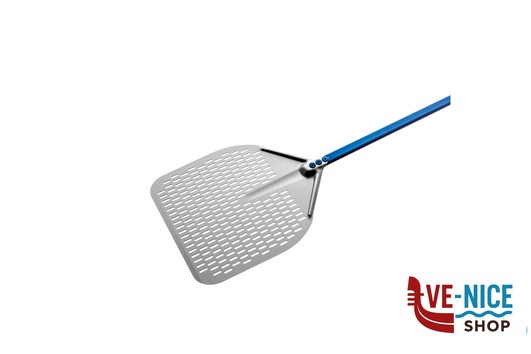 cucina AZZURRA PALA PIZZA ALLUMINIO RETTANGOLARE FORATA CM 36 MANICO CM 60 A37RF-60 GI METAL