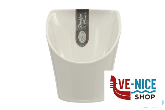 porcellana B.B. WHITE-CESTINO FRITTI PORCELLANA CM.10,7X9,4X12,7 IMPORT TAVOLA PROFESSIONAL - immagine 3