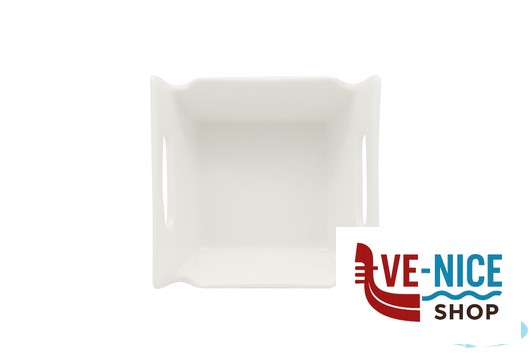 porcellana B.B. WHITE-CESTINO QUADRO CON MANICI PICCOLO PORCELLANA CM.10X9,7X5,8 IMPORT TAVOLA PROFESSIONAL - immagine 2