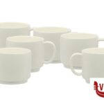 porcellana B.B. WHITE-CONFEZIONE 6 TAZZE CAFFE IMPILABILI 100ML SENZA PIATTO  BA2494-2 IMPORT TAVOLA PROFESSIONAL