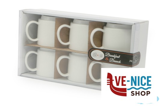 porcellana B.B. WHITE-CONFEZIONE 6 TAZZE THE IMPILABILI 170ML SENZA PIATTO BA2496-2 IMPORT TAVOLA PROFESSIONAL - immagine 4