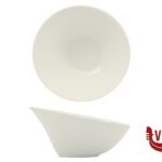 porcellana B.B. WHITE-CIOTOLA OBLIQUA CM.16,5X8,5  450 CC IMPORT TAVOLA PROFESSIONAL