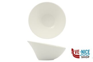 porcellana B.B. WHITE-CIOTOLA OBLIQUA CM.20,7X10,6 BA0002-1 750CC IMPORT TAVOLA PROFESSIONAL