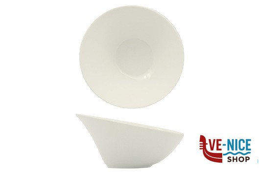 porcellana B.B. WHITE-CIOTOLA OBLIQUA CM.20,7X10,6 BA0002-1 750CC IMPORT TAVOLA PROFESSIONAL