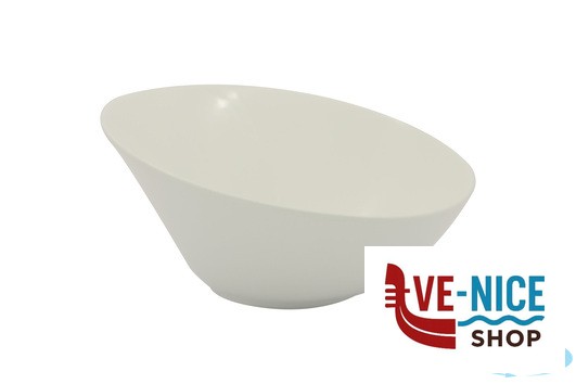 porcellana B.B. WHITE-CIOTOLA OBLIQUA CM.23,8X12,5 BA0002-2 IMPORT TAVOLA PROFESSIONAL - immagine 2