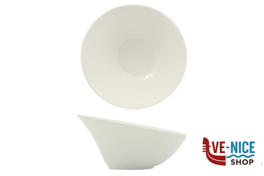porcellana B.B. WHITE-CIOTOLA OBLIQUA CM.23,8X12,5 BA0002-2 IMPORT TAVOLA PROFESSIONAL
