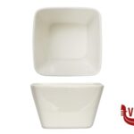 porcellana B.B. WHITE-CIOTOLINA QUADRA CM.10X10X6  BA1015 IMPORT TAVOLA PROFESSIONAL