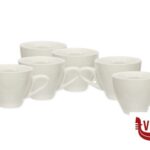 porcellana B.B. WHITE-CONFEZIONE 6 TAZZE CAFFE 75ML SENZA PIATTO  BA2830 IMPORT TAVOLA PROFESSIONAL