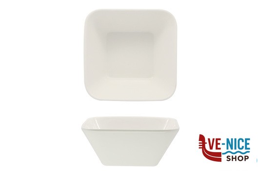 porcellana B.B. WHITE-COPPETTA QUADRA CM.14X14X6 BA0105-4 IMPORT TAVOLA PROFESSIONAL