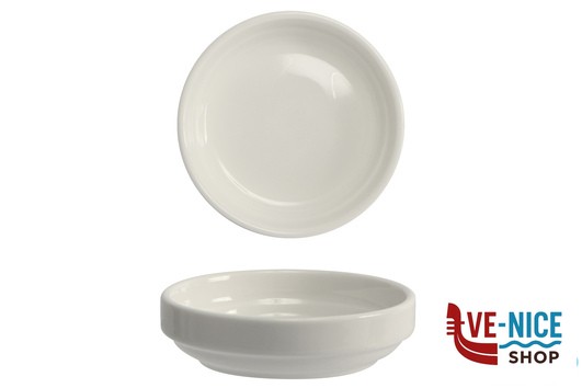 porcellana B.B. WHITE-COPPETTA TONDA IMPILABILE CM.8X2,2 BA1026 IMPORT TAVOLA PROFESSIONAL
