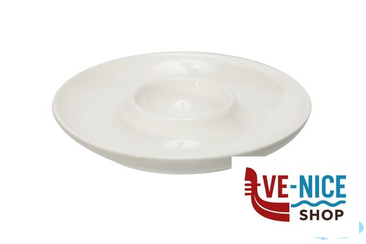porcellana B.B. WHITE-PIATTINO PORTAUOVO CM.13,2X2,1 BA1027 IMPORT TAVOLA PROFESSIONAL - immagine 2