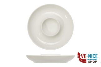 porcellana B.B. WHITE-PIATTINO PORTAUOVO CM.13,2X2,1 BA1027 IMPORT TAVOLA PROFESSIONAL