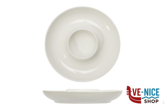 porcellana B.B. WHITE-PIATTINO PORTAUOVO CM.13,2X2,1 BA1027 IMPORT TAVOLA PROFESSIONAL