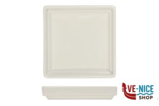 porcellana B.B. WHITE-PIATTINO QUADRO CM.10X10X2,1 BA2673 IMPORT TAVOLA PROFESSIONAL