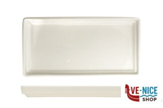 porcellana B.B. WHITE-PIATTO RETTANGOLARE CM.20,3X10,3X2,1  BA2672 IMPORT TAVOLA PROFESSIONAL