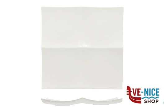 porcellana B.B. WHITE-PIATTO 4 SCOMPARTI QUADRO PORCELLANA CM.25X25X2,5 IMPORT TAVOLA PROFESSIONAL