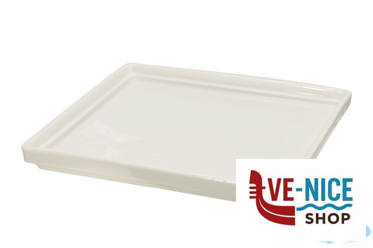 porcellana B.B. WHITE-PIATTO QUADRO CM.21,5X21,5X2,3 BA2671 IMPORT TAVOLA PROFESSIONAL - immagine 2