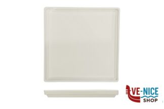porcellana B.B. WHITE-PIATTO QUADRO CM.21,5X21,5X2,3 BA2671 IMPORT TAVOLA PROFESSIONAL