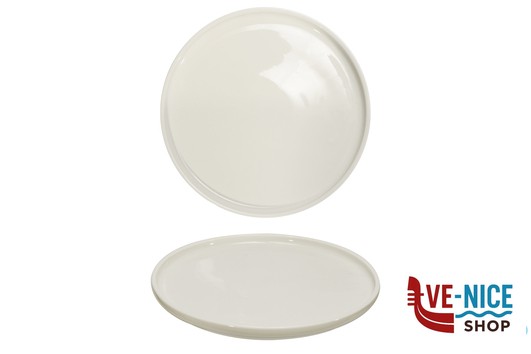 porcellana B.B. WHITE-PIATTO TONDO CM.20,2X2 BA3113-1 IMPORT TAVOLA PROFESSIONAL