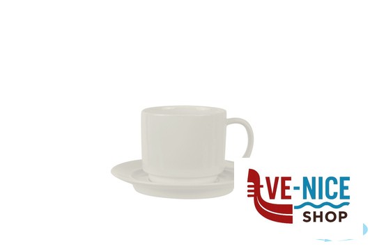 porcellana B.B. WHITE-PIATTINO CAFFE IMPILABILE CM 11,2 BA2495 IMPORT TAVOLA PROFESSIONAL - immagine 2