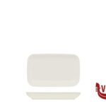 porcellana B.B. WHITE-VASSOIO RETTANGOLARE CM.14,2X8,9X2  BA1148-3 IMPORT TAVOLA PROFESSIONAL