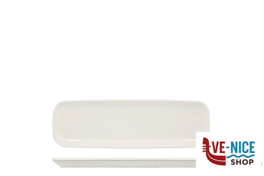 porcellana B.B. WHITE-VASSOIO RETTANGOLARE CM.27,6X10X1,9 BA1148-2 IMPORT TAVOLA PROFESSIONAL