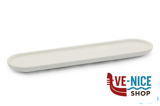 porcellana B.B. WHITE-VASSOIO RETTANGOLARE CM.30,5X7,5X1,8 BA3114-2 IMPORT TAVOLA PROFESSIONAL - immagine 2