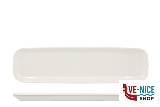 porcellana B.B. WHITE-VASSOIO RETTANGOLARE CM.45,3X12X2,4 BA1148 IMPORT TAVOLA PROFESSIONAL