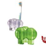 accessori bagno BAGNO-PORTASPAZZOLINI DA DENTI ATOMO CM 9X9 H.6  A 3 SCOMPARTI COLORI ASSORTITI VERDE, BLU, CRISTALLINO, FUME' SUPER 78 SRL