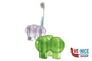 accessori bagno BAGNO-PORTASPAZZOLINI DA DENTI ATOMO CM 9X9 H.6 A 3 SCOMPARTI COLORI ASSORTITI VERDE, BLU, CRISTALLINO, FUME' SUPER 78 SRL