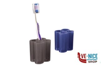 accessori bagno BAGNO-PORTASPAZZOLINI DA DENTI CM 6X6 H.7 A QUATTRO SCOMPARTI COLORI ASSORTITI VERDE, BLU, CRISTALLINO, FUME' SUPER 78 SRL