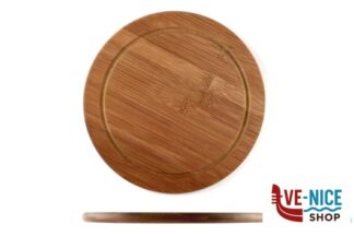 taglieri/mattarelli BAMBOO DARK-TAGLIERE TONDO CM 26 H.1,3 CON SCANALATURA KESPER F.ANTON GMBH