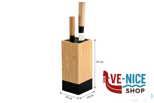 taglieri/mattarelli BAMBOO-NERO-CEPPO PORTACOLTELLI CM 10X10XH.23 SOLO CEPPO SENZA I COLTELLI KESPER F.ANTON GMBH - immagine 4