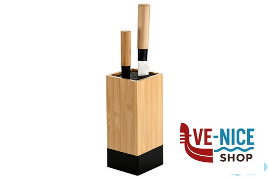 taglieri/mattarelli BAMBOO-NERO-CEPPO PORTACOLTELLI CM 10X10XH.23 SOLO CEPPO SENZA I COLTELLI KESPER F.ANTON GMBH - immagine 2