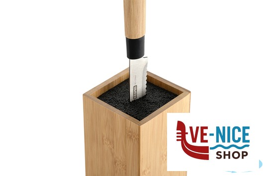 taglieri/mattarelli BAMBOO-NERO-CEPPO PORTACOLTELLI CM 10X10XH.23 SOLO CEPPO SENZA I COLTELLI KESPER F.ANTON GMBH - immagine 3