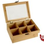 contenitori BAMBOO-SCATOLA PORTABUSTINE THE CM 21,5X15XH.8,5 CON 6 SCOMPARTI KESPER F.ANTON GMBH