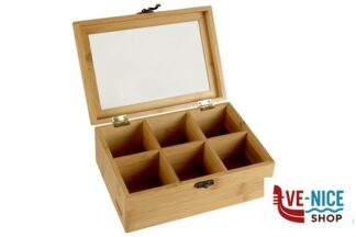 contenitori BAMBOO-SCATOLA PORTABUSTINE THE CM 21,5X15XH.8,5 CON 6 SCOMPARTI KESPER F.ANTON GMBH