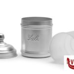 altri materiali BARATTOLO ALLUMINIO SALE CON CONTENITORE CM10 H12 METALLURGICA ITALO OTTINETTI