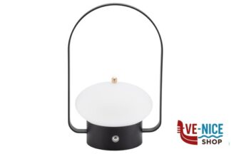 lampade BARCELONA-LAMPADA DA TAVOLO NERA RICARICABILE POLIETILENE-FERRO CM 11X8H.20 LUCE BIANCA-LUCE VERDE PER LA RICHIESTA DI SERVIZIO SECURIT