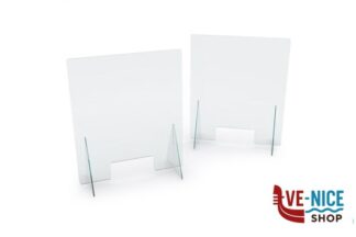 pulizia-igiene BARRIERA PROTETTIVA CON PASSACARTE CM.80X30XH.70 PLEX TRASPARENTE 5MM. MOD.A  DIV2800 MARTELLATO SRL