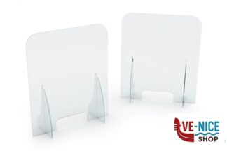 pulizia-igiene BARRIERA PROTETTIVA CON PASSACARTE CM.60X30XH.90 PLEX TRASPARENTE 5MM. MOD.B  DIV6600 MARTELLATO SRL