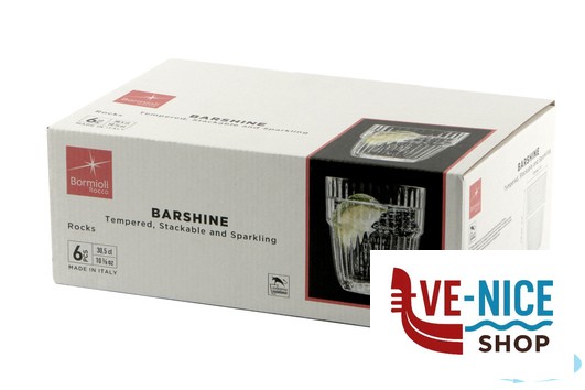 bicchieri bibita BARSHINE CONFEZIONE 6 BICCHIERI ROCKS CL 30,5 TEMPERATO E IMPILABILE 127311 BORMIOLI ROCCO - immagine 4