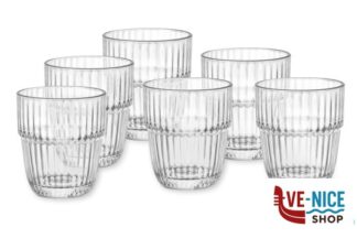 bicchieri bibita BARSHINE CONFEZIONE 6 BICCHIERI ROCKS CL 30,5 TEMPERATO E IMPILABILE 127311 BORMIOLI ROCCO