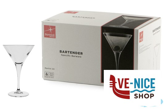vetro BARTENDER - CONFEZIONE 6 CALICI MARTINI CL 24 BORMIOLI ROCCO - immagine 3