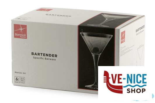 vetro BARTENDER - CONFEZIONE 6 CALICI MARTINI CL 24 BORMIOLI ROCCO - immagine 4